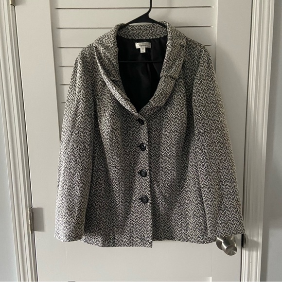 dressbarn Jackets & Blazers - DressBarn Woven Chevron Business Button Suit Jacket Size 20